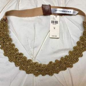 Anthropologie Gold/Copper Beaded Belt